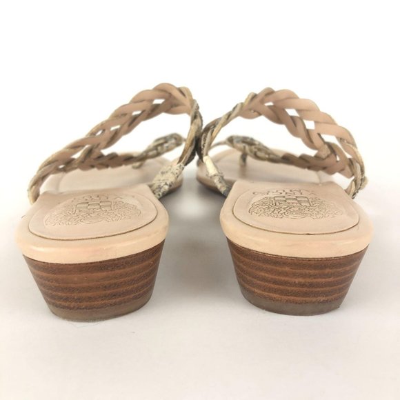 SOLD Vince Camuto Inaya Grey Cream Sandals Sz 8.5 - Picture 7 of 10